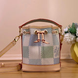 Louis Vuitton LV Women's Bag Top version 2023New Presbyopic New Drawstring Bucket Bag Shoulder Messenger Bag Small Bucket Bag