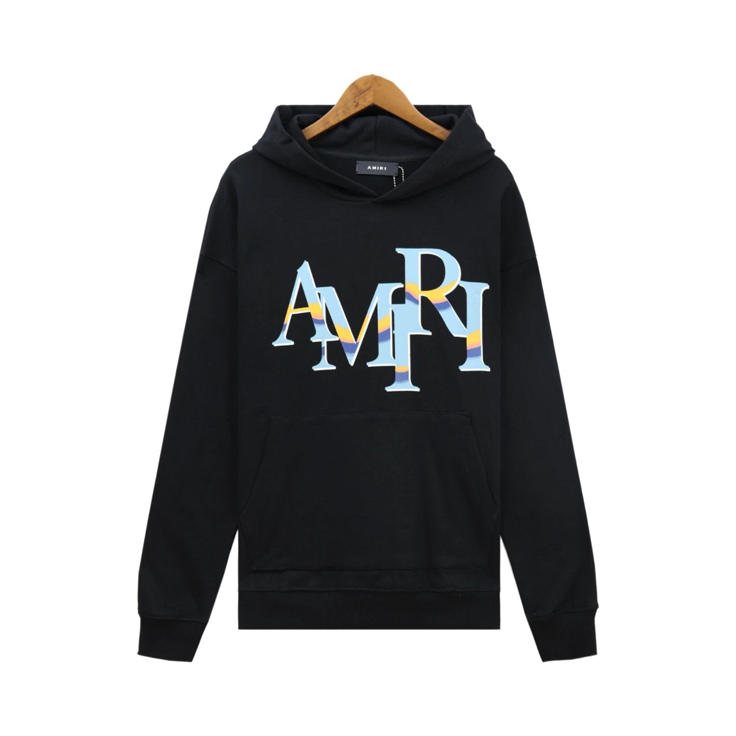 Amiri Hoodie 2024Autumn and Winter New Gradient Letter Pattern Pullover Hooded Sweater for Men and Women