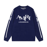 Amiri Sweater 2024Autumn and Winter New Front Letters logo Letter Jacquard Knitted Sweater for Men and Women