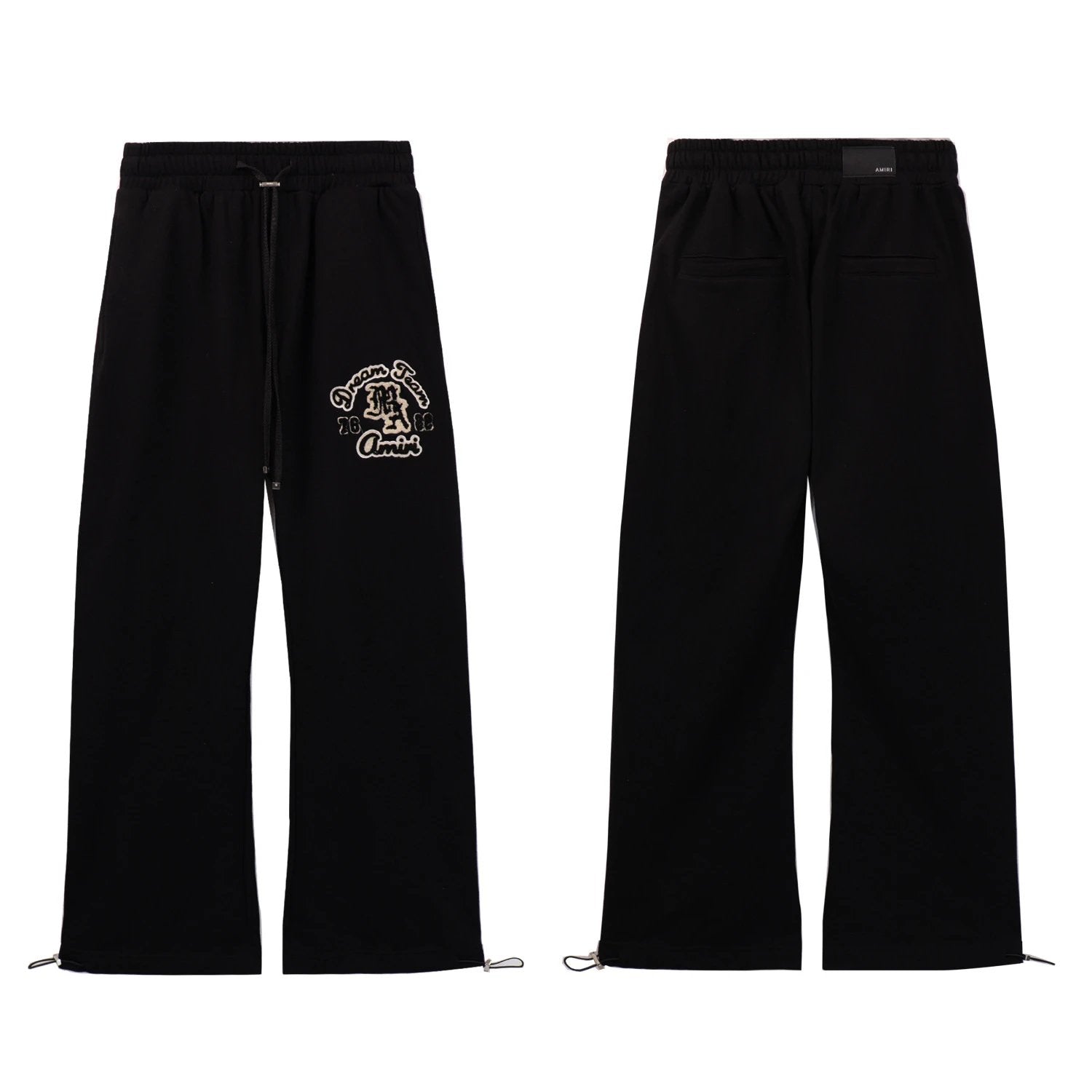 Amiri Sweatpants 2024Spring and Autumn New Towel Embroidered Lettered Casual Trousers for Men and Women