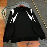 Balenciaga Hoodie 24New Patchwork Style Crewneck Sweatshirt Pullover Unisex Sports Casual Loose Fit Versatile Autumn Winter New Arrival