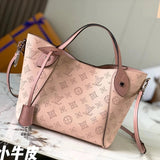 Louis Vuitton LV Women's Bag Top version New Hollow Perforated Women's Bag Fashion Leather Shopping Bag HINA Small Size Handbag Portable Shoulder Bag First Layer Cowhide Messenger Bag Two Back Bucket Bag M54353/M54351