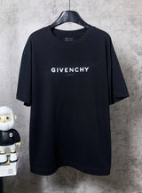 Givenchy T-shirt Reversible Letter Print logo round Neck Short Sleeve25ss New pure cotton T Unisex T-Shirt OS Loose Fit Base Shirt Top Half Sleeve T-Shirt