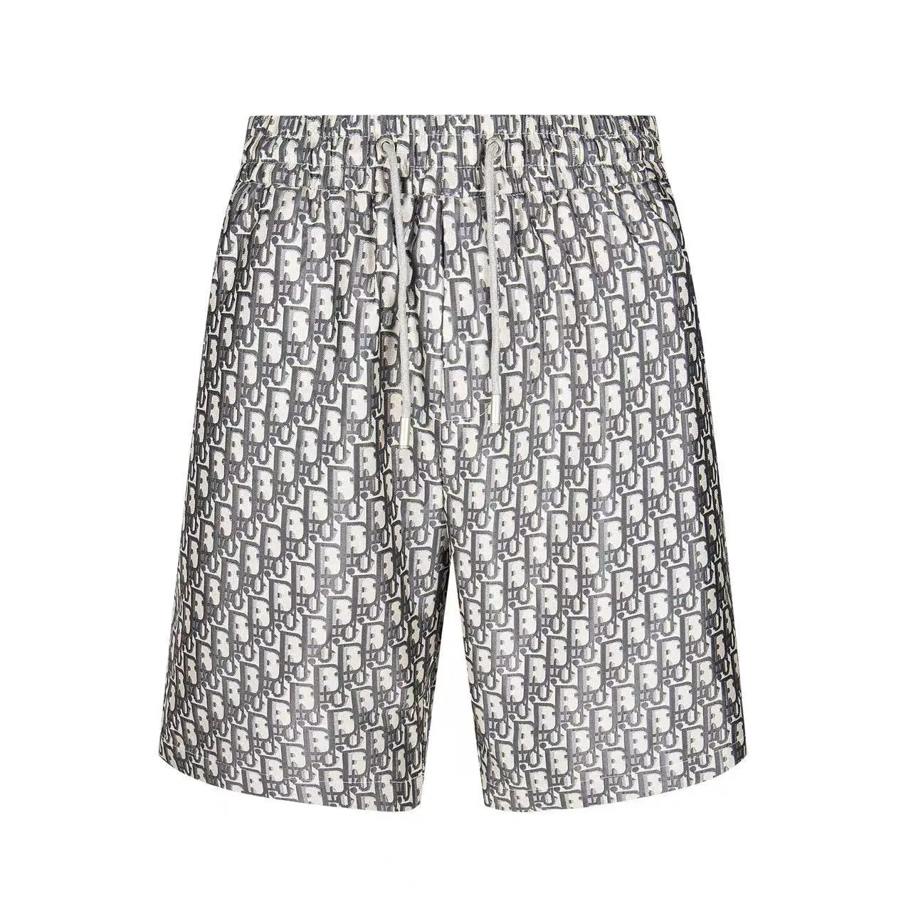 Dior shorts Full Jacquard Print logo Five-point Shorts25ss New Drawstring Casual Summer Pants5Two-in-One Casual Sweatpants for Men and Women, Pure Cotton Joggers