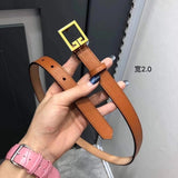 Givenchy Belt Top version New Women's Leather Belt First Layer Cowhide Trendy All-Matching2.0Narrow Belt Thin