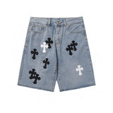 Chrome Hearts Shorts Top Version New Men's and Women's Same Style Denim Shorts Pants Summer Fashion