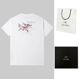 Arc'teryx T-shirt Printed Foam logo round Neck Short Sleeve25ss New Pure Cotton Unisex Style T T-shirt OS Loose Fit Base Shirt Top Half Sleeve T-Shirt