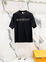Burberry T-shirt Front Chest 3D Embossed Plaid Letters logo round Neck Short Sleeve25ss New pure cotton T Unisex T-Shirt OS Loose Fit Base Shirt Top Half Sleeve T-Shirt