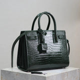 YSL Women's Bag Top version 【Super Original Leather】New File Holder Series sacdejour Tote Bag Crocodile Pattern Cowhide Portable Large Tote Tote Bag Yang Shulin SDJ File Holder Shopping Bag Women's Handbag Large Capacity Women's Bag Handbag