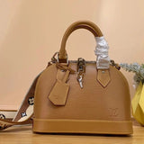 Louis Vuitton LV Women's Bag Top version Classic Chessboard Plaid Presbyopic Shell Bag Handbag Crossbody Shoulder Bag23New Water Ripple Cowhide Series New Handbag Shell Bag Women's Bag