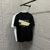 Maison Margiela T-shirt Back Tape Print Round Neck Short Sleeve Pure Cotton T T-shirt ins Unisex Simple Summer New Casual Base Shirt T-Shirt