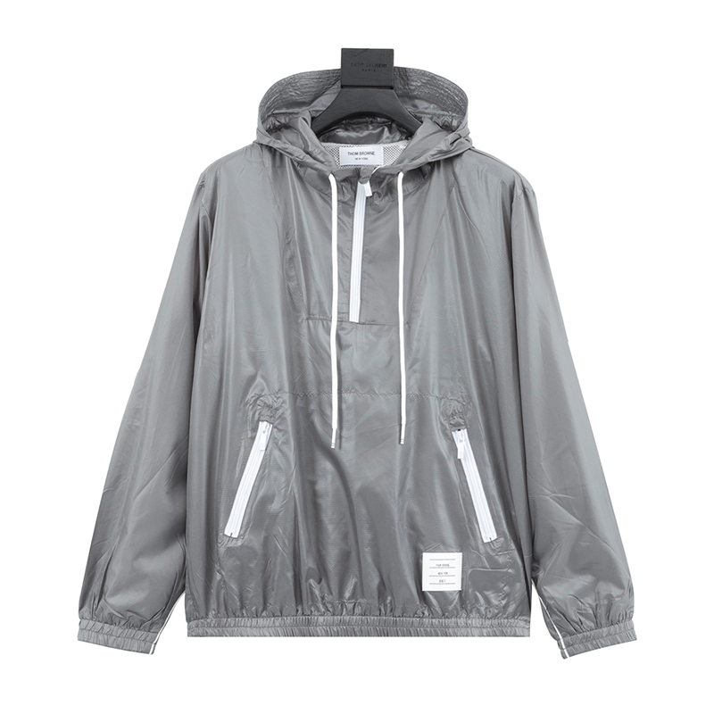 Thom Browne Jackets Nylon Woven Trench Coat for Men and Women