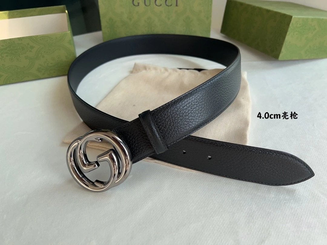 Gucci Belt Top version New Original Single Men's Belt Leather Belt Double g Belt Men's Fashion Casual Original Leather Gujia Belt GG Home Pant Belt Male Gucci Gucci Men's Belt Ferragamo4.0