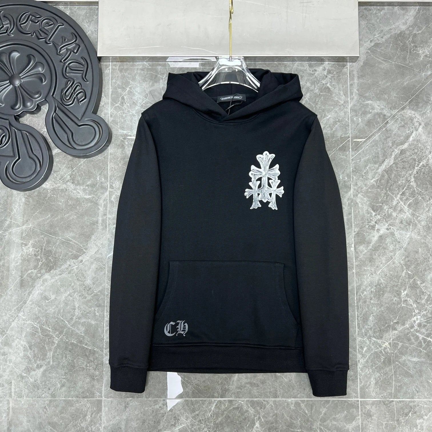 Chrome Hearts Hoodie Cross Hooded Sweater Loose Men's and Women's Zipper Hoodie