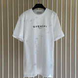 Givenchy T-shirt Top Version Counter Same Collection1Cotton Short Sleeve T T-shirt Men's and Women's Loose Bottoming Shirt2024New Summer