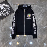 Chrome Hearts Hoodie Cross Hooded Sweater Loose Men's and Women's Zipper Hoodie