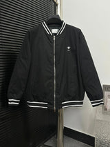 Dior Jackets Classic Letters Seiko Embroidery Cotton-Padded Bomber Jacket Cotton Clothing Cotton Coat Men's and Women's Same Coat Jacket Jacket Casual Loose All-Match Winter Warm Sports