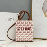 Celine women's bag Top version 【Level Surrogate Shopping】New TriompheMiniTote Tote Arc De Triomphe cabas Presbyopic Tote Vertical Mini Phone Bag Medium Presbyopic Portable Shopping Bag Shoulder Bag Messenger Bag Selin Women's Bag Men's Bag191542194372