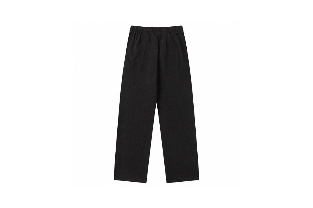 Balenciaga Sweatpants Classic Style Double B Wave Embroidery Straight Sweatpants Sports Pants Autumn Unisex Long Pants Drawstring Winter Loose Plus Size Casual Pants High Waist Color Block
