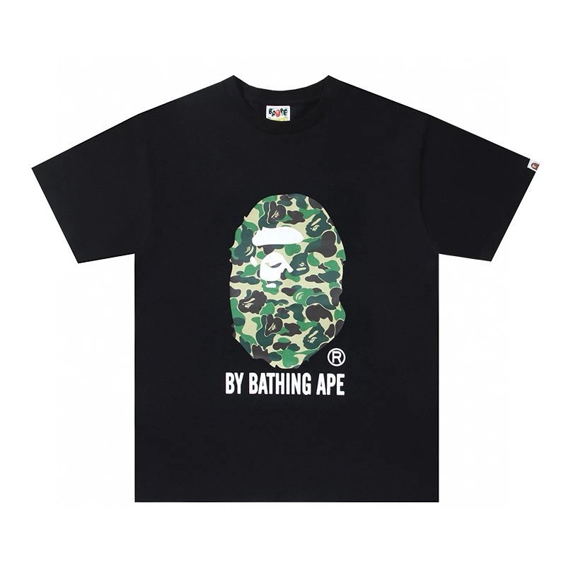 Bape T-shirt Top Version Counter Same Style Cotton Short Sleeve T T-shirt Men's and Women's Loose Summer Base Casual Half Sleeve