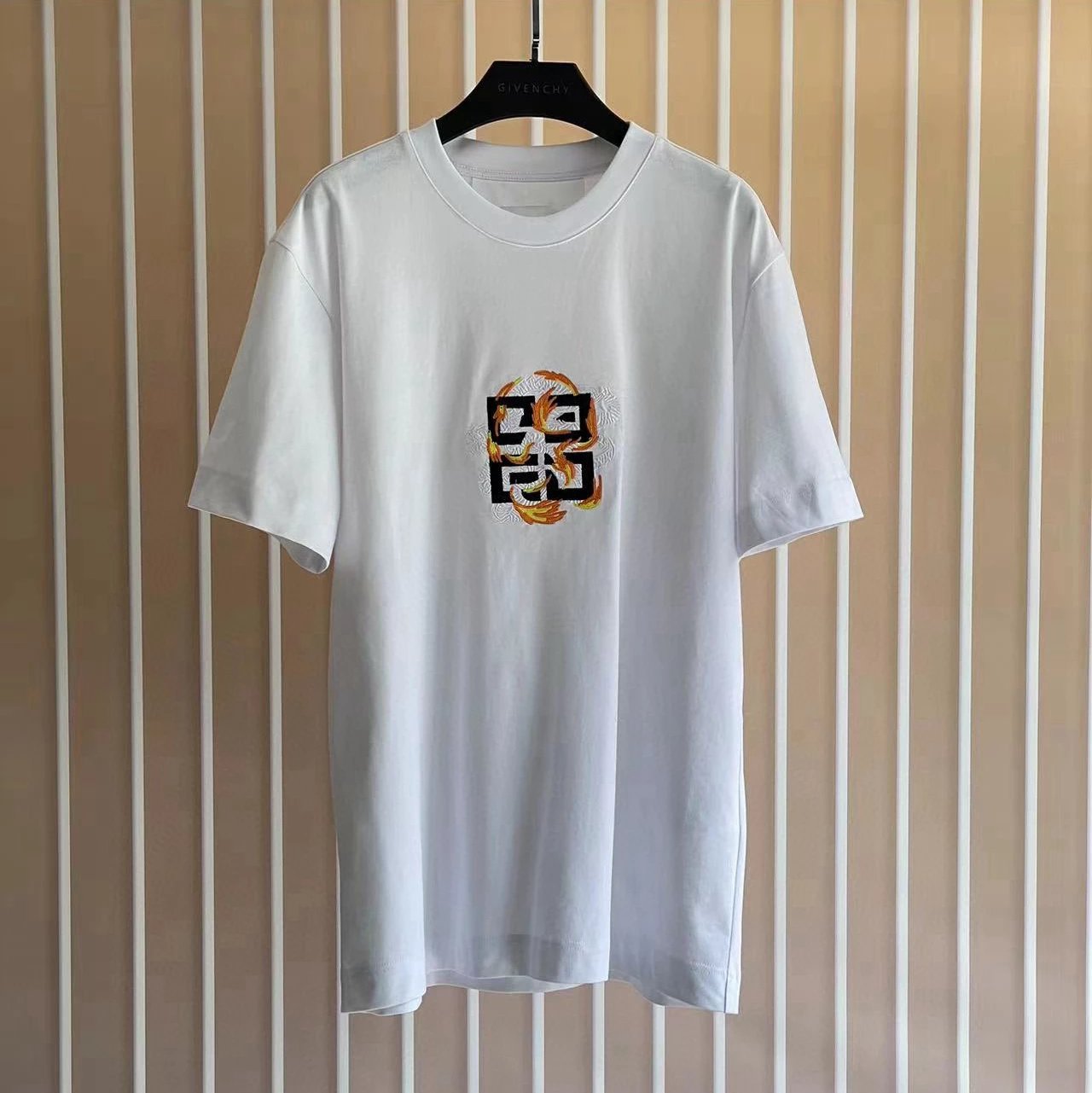 Givenchy T-shirt Top Version Counter Same Collection2Short Sleeve T T-shirt Summer Fashion Men's and Women's Same Mercerized Cotton Printing