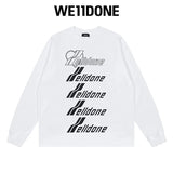 We11done Hoodie Top Version Zhao Lusi Yang Mi Long Sleeve T T-shirt Color Graffiti Letters Gradient Spring and Autumn