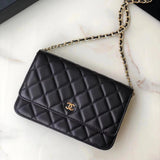 Chanel Women's Bag Top version 【**Original Leather】woc Latest Version Suction Clasp WOC Original Caviar Cowhide Sheepskin Chain Bag Flap Bag Flap Bag Diamond Pattern Bag Fortune Bag WOC Fighter in