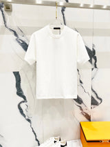 Louis Vuitton LV T-shirt Full Print Dark Pattern Four-Leaf Clover Letter Jacquard logo round Neck Short Sleeve25ss New Pure Cotton Unisex Style T T-shirt OS Loose Fit Base Shirt Half Sleeve T-Shirt Top Half Sleeve