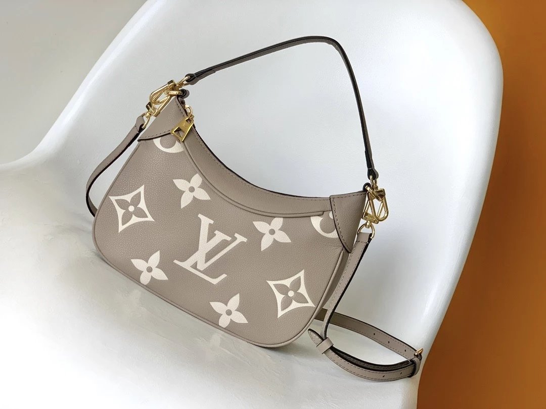 Louis Vuitton LV Women's Bag Top version 22New Bagatelle Handbag Full Leather Moon Bag Underarm Bag Vintage Bag Croissant Shoulder Messenger Bag Handle Handbag M46091M46113