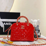 Chanel Women's Bag Top version 【Original Genuine Goods Leather】23S Home New Patent Leather Shell Bag Women's Bag Handbag Messenger Bag Women's Cow Leather Bag Large AS3969