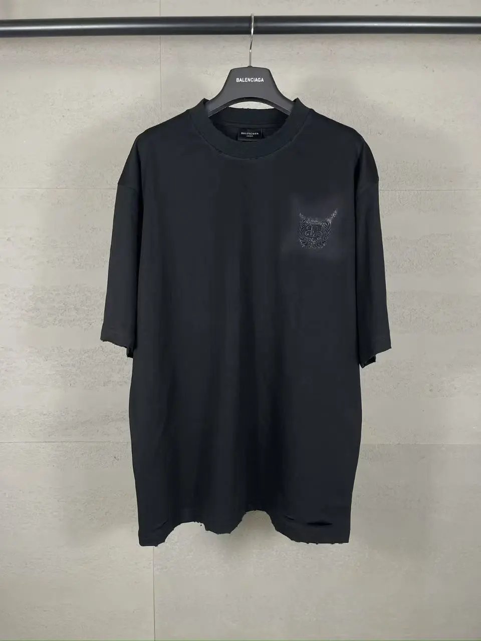 Balenciaga T-shirt Back Colorful Hand-drawn Graffiti Letter Print logo round Neck Short Sleeve25ss New Pure Cotton Unisex Style T T-shirt OS Loose Fit Base Shirt Half Sleeve T-Shirt Top Half Sleeve