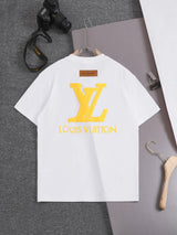 Louis Vuitton LV T-shirt Velvet Foam Embossed logo round Neck Short Sleeve25ss New Pure Cotton Unisex Style T T-shirt Base Shirt Tee Shirt OS Loose design