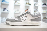 PRADA Shoes Leather Low-Top Lace-up Fashion Sneakers Same Style for Men and Women