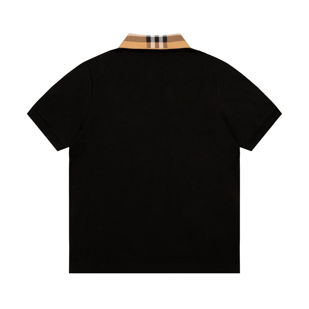 Burberry T-shirt Striped Gradient Color Block POLO Shirt Lapel Short Sleeve25ss New Unisex Summer Short Sleeve OS Loose T Business Half Sleeve Shirt Plus Size T-Shirt