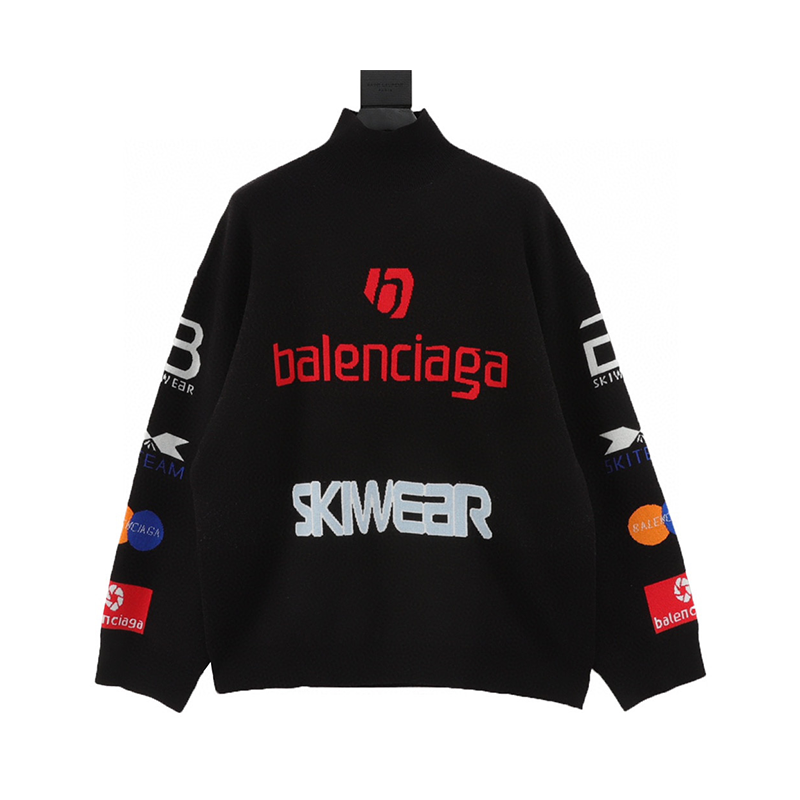 Balenciaga Sweater New Racing Turtleneck Knitting Sweater for Men and Women