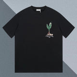 Dior T-shirt Front and Back Letter Bud Embroidery logo round Neck Short Sleeve25ss New Pure Cotton Unisex Style T T-shirt OS Loose Fit Base Shirt Top Half Sleeve T-Shirt