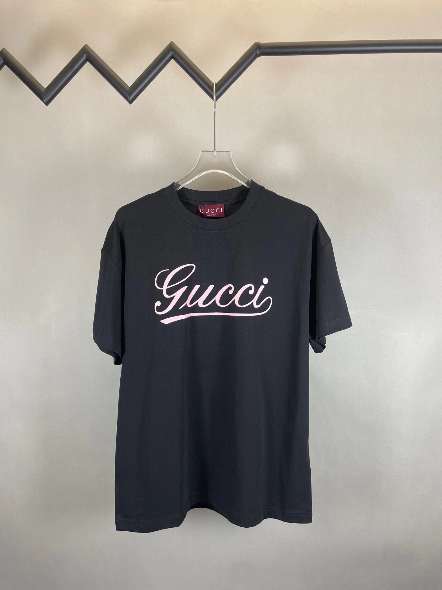 Gucci T-shirt Chest Print logo round Neck Short Sleeve25ss New Pure Cotton Unisex Style T T-shirt OS Loose Fit Base Shirt Top Half Sleeve T-Shirt