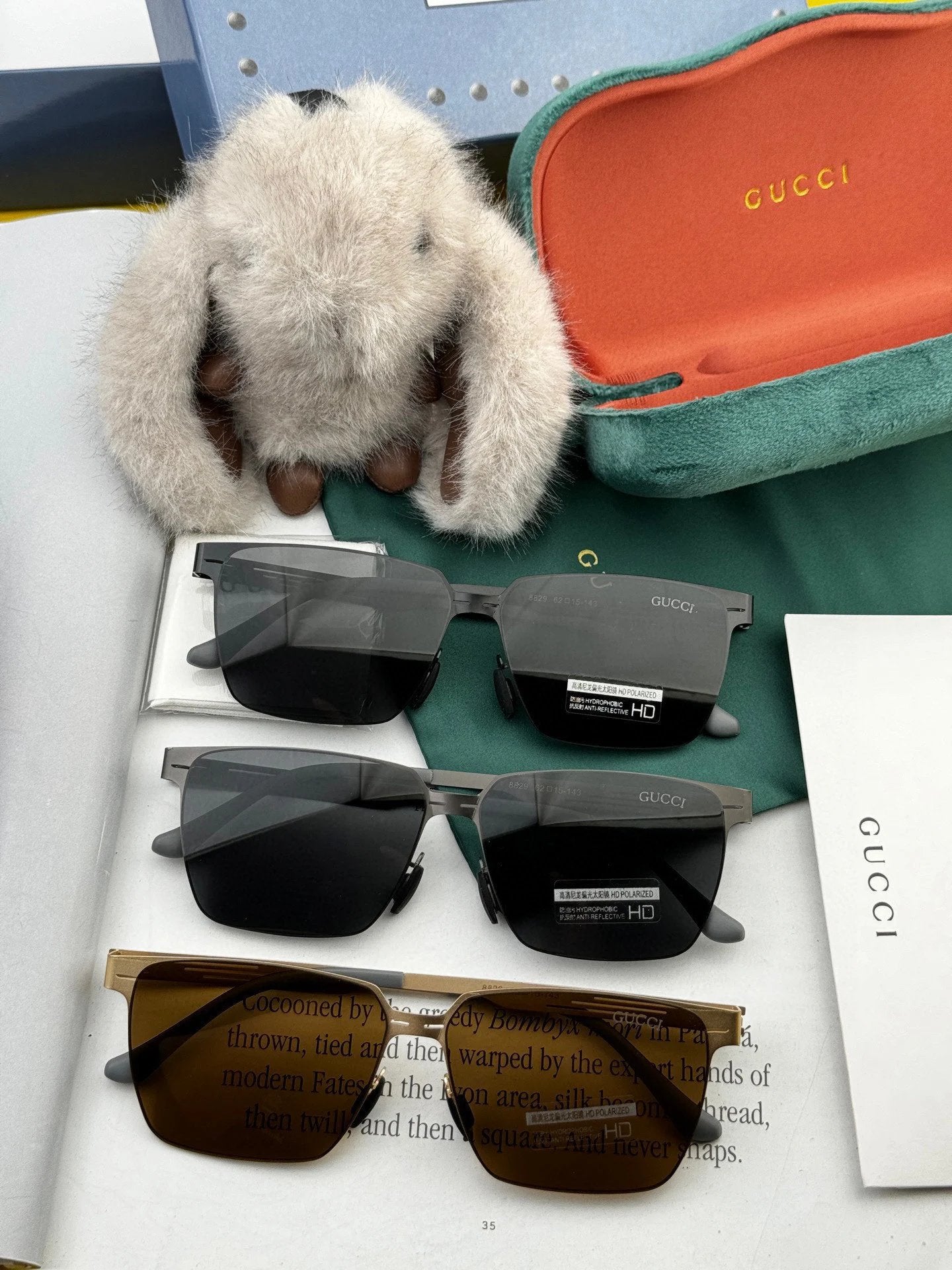 Gucci Sunglasses Sun ip Plated Sunglasses Slimming No Degree Unisex Couple Style UV Protection Driving Beach Fishing25ss New Sports Casual Versatile