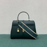 Celine women's bag Top version 【Original Factory】Celebrity Style New Arrivals STRAP“16”Handbag Handbag Matching2Shoulder Strap Handbag Portable Handbag Crossbody Shoulder Bag Wide Shoulder Strap Soft16No. Handbag Small Size23cm188003Medium32cm187373