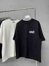 Maison Margiela T-shirt Thick Silicone Flocked Crew Neck Short Sleeve25ss New Pure Cotton Unisex Style T T-shirt OS Loose Fit Base Shirt Half Sleeve T-Shirt Top Half Sleeve