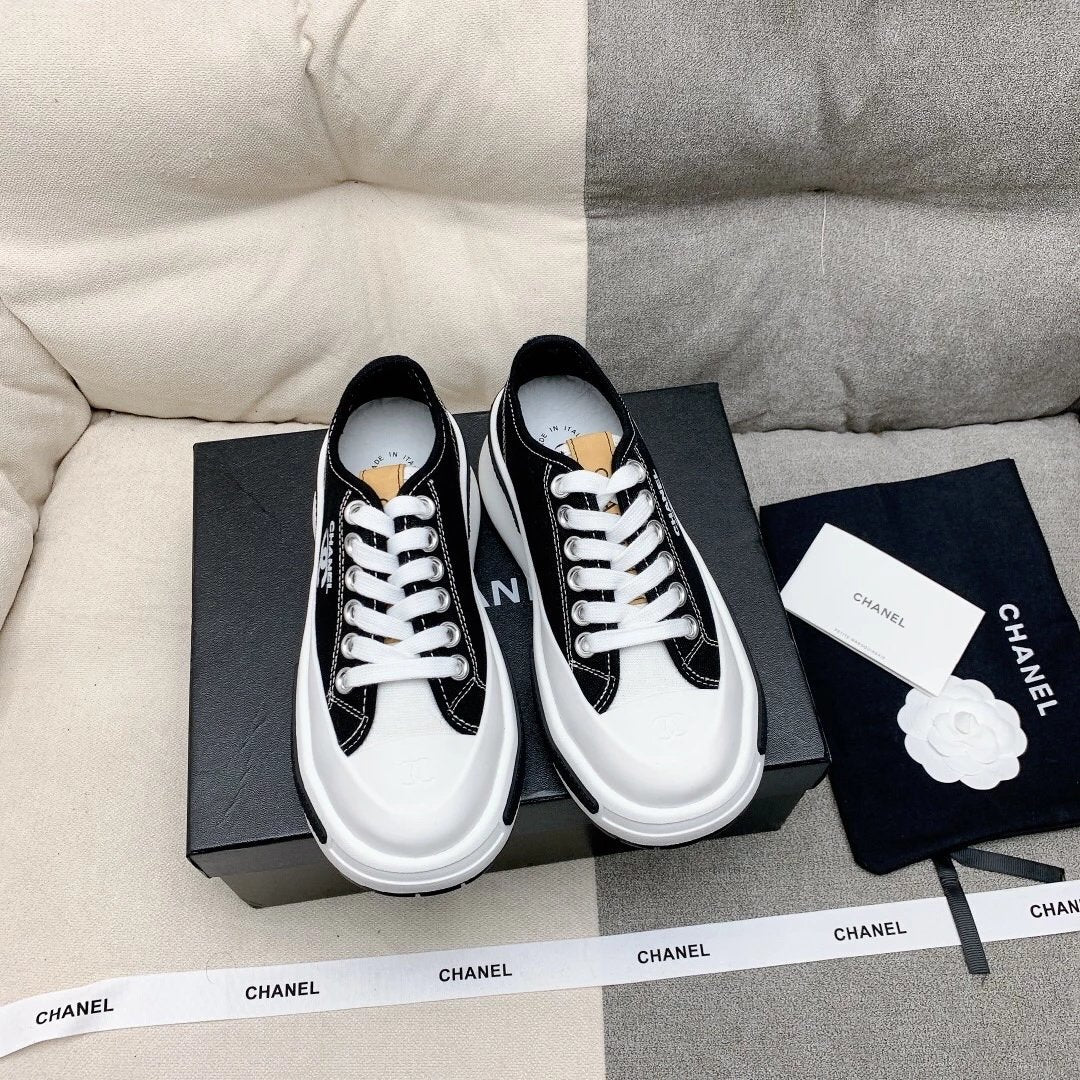 Chanel Shoes High Quality l New Full Leather Thick Bottom Biscuit Shape Shoes