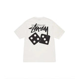 Stussy T-shirt Top Version Fashion Brand Plush Dice Summer Men's and Women's Same Style Short Sleeve T T-shirt