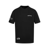 Chrome Hearts T-shirt Backside Print logo round Neck Short Sleeve25ss New pure cotton T Unisex T-Shirt OS Loose Fit Base Shirt Top Half Sleeve T-Shirt