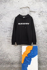 Burberry Hoodie 3D Letter Print Hooded Sweatshirt Jacket Unisex Sports Casual Loose Fit Versatile