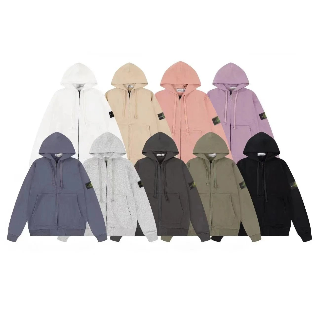 Stone Island Hoodie Trendy Fashion Joker Hooded Zipper Sweatshirt Coat0001