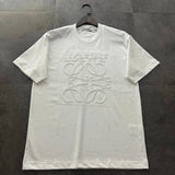LOEWE T-shirt Large Embroidered Flower on the Chest logo round Neck Short Sleeve25ss New pure cotton T Unisex T-Shirt OS Loose Fit Base Shirt Top Half Sleeve T-Shirt