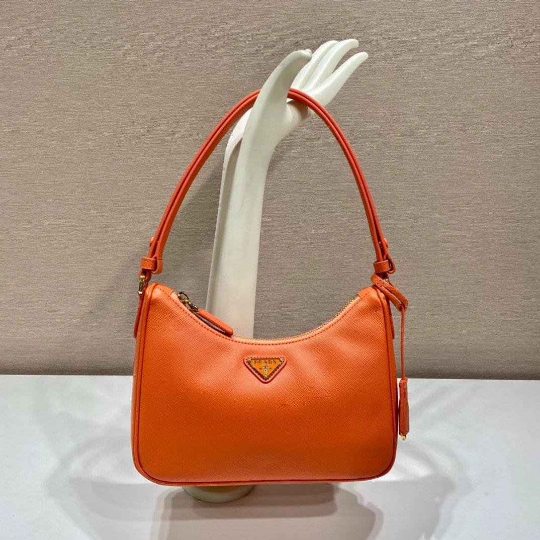 PRADA Bag Top version Original Order Re-Edition New Three-in-One Full Leather Hobo Cross Pattern Cattle Leather Bag Shoulder Bag Crossbody Bag Underarm Bag Handbag Women's Bag20051BC204B Multicolor