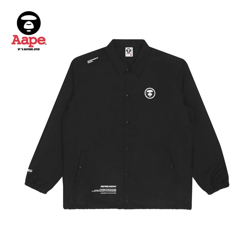 Bape Jackets Top Version Men's Spring and Summer Ape Face Cool Handsome Letter Printed Simple Coach Jacket Jacket