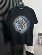 Balenciaga T-shirt Double-breasted B Large Letter Print logo round Neck Short Sleeve25ss New Pure Cotton Unisex Style T Casual T-Shirt Base Layer Shirt OS Loose Fit Half Sleeve Top Plus Size