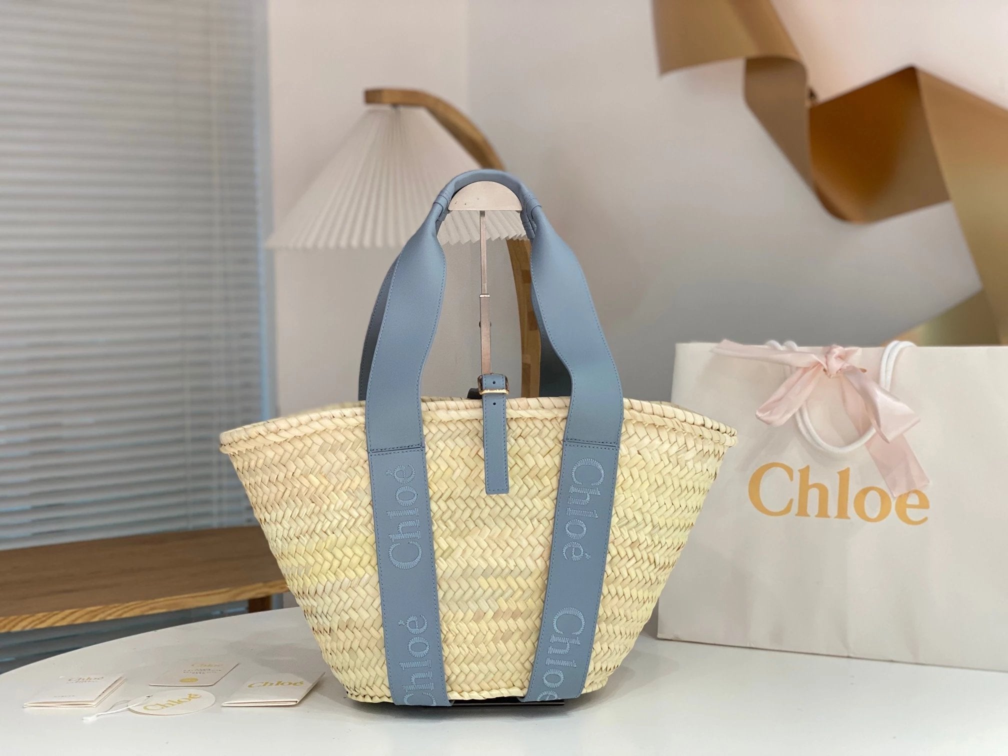 Chloe Bag Top version 【Original Version】23Summer New Straw Bag Woven Tote Bag Vegetable Basket Bag Handbag New Women's Bag Beach Bag woody Woven Basket Bag Straw Bucket Bag
